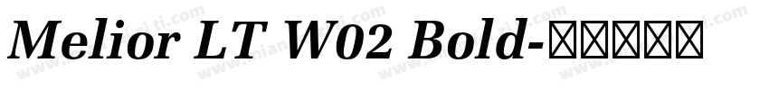 Melior LT W02 Bold字体转换